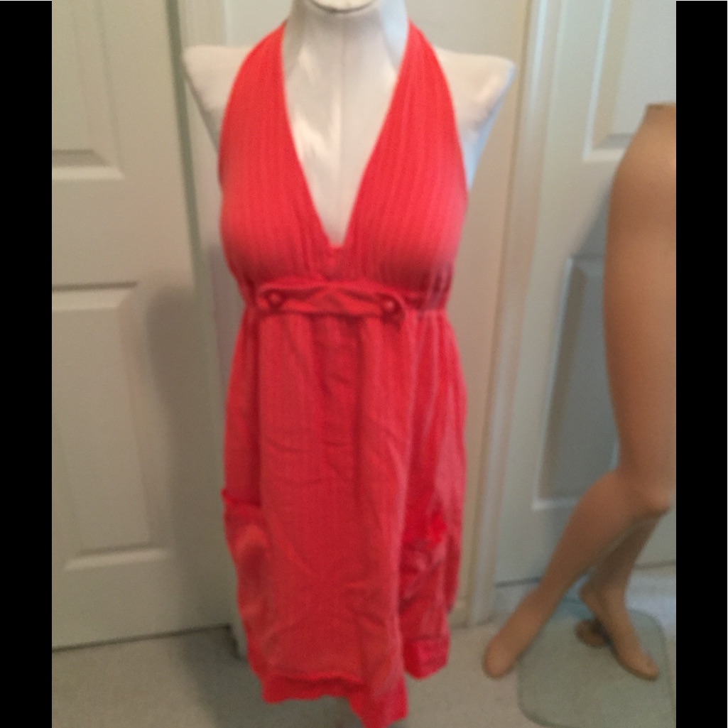 Ella Moss Dress Halter Melon Size S Fun Fun Fun Ella Moss Dress Halter Melon Size S Fun Fun Fun